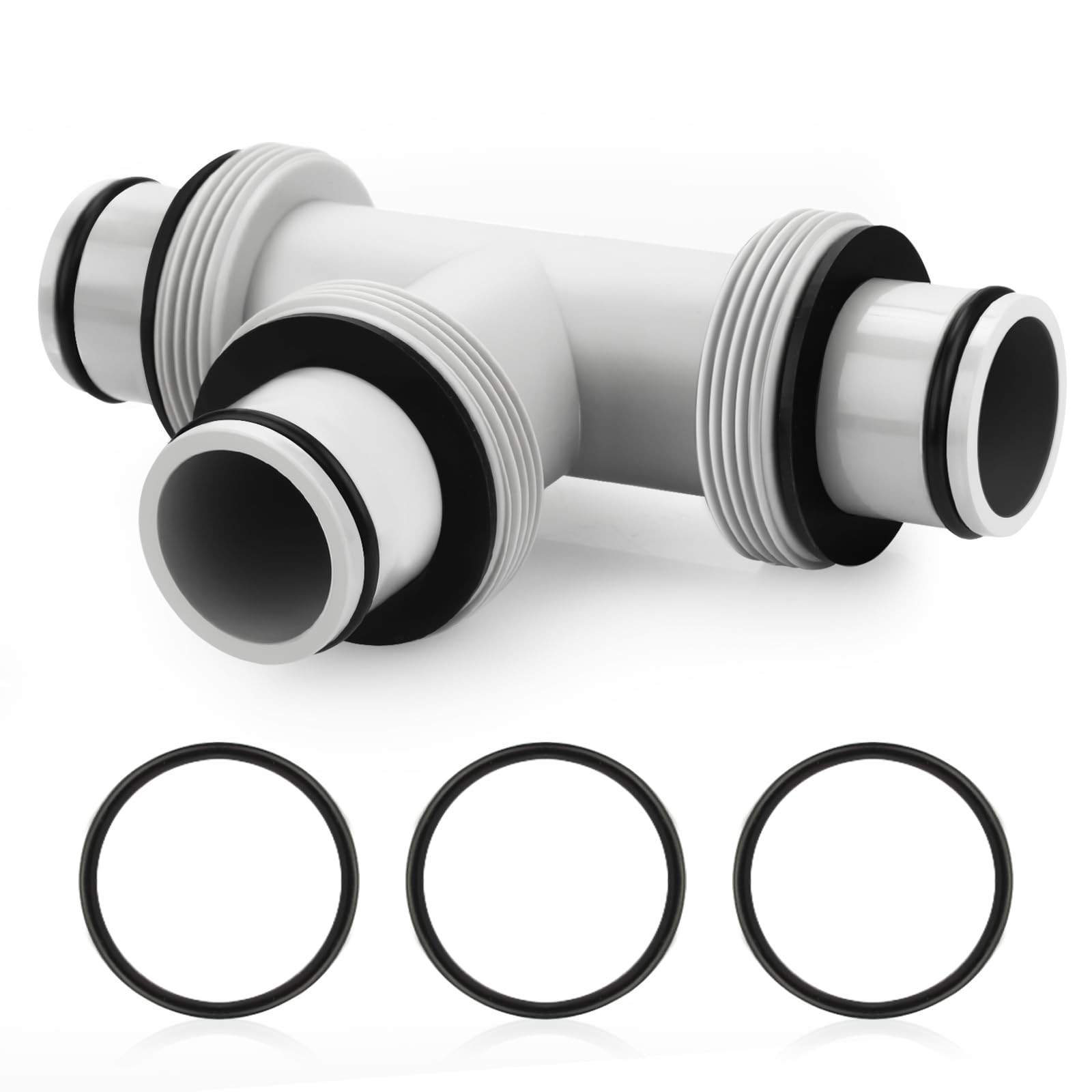 Filter Pump Hose Connector,1.5’to 1.5&prime; T Joint Pool 1.5 inches, Gray