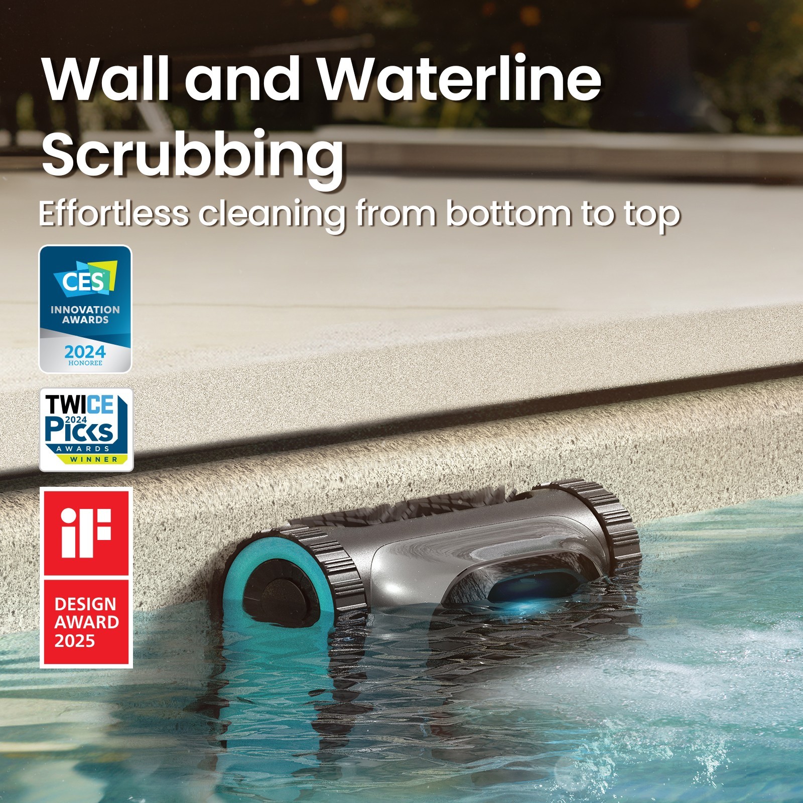 Renewed Aiper Cordless Pool Vacuum Robotic Pool Cleaner Wall Climbing, Scuba S1