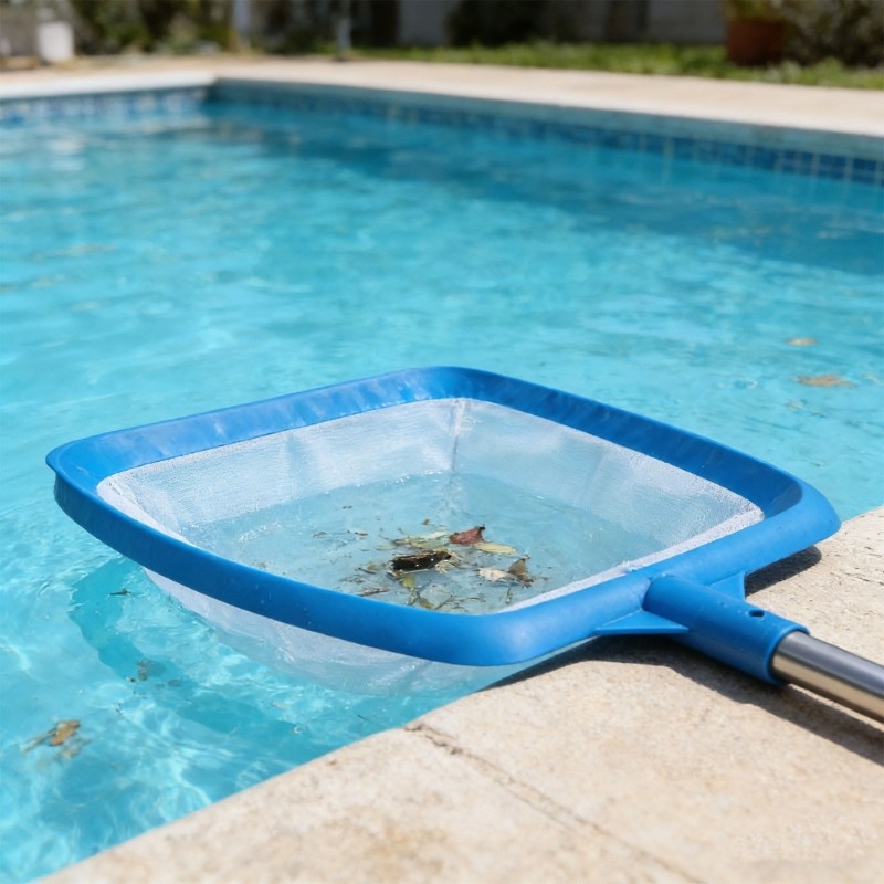 Swim Pool Net With Ergonomic Handle For Efficient Debris Removal In Any Depth