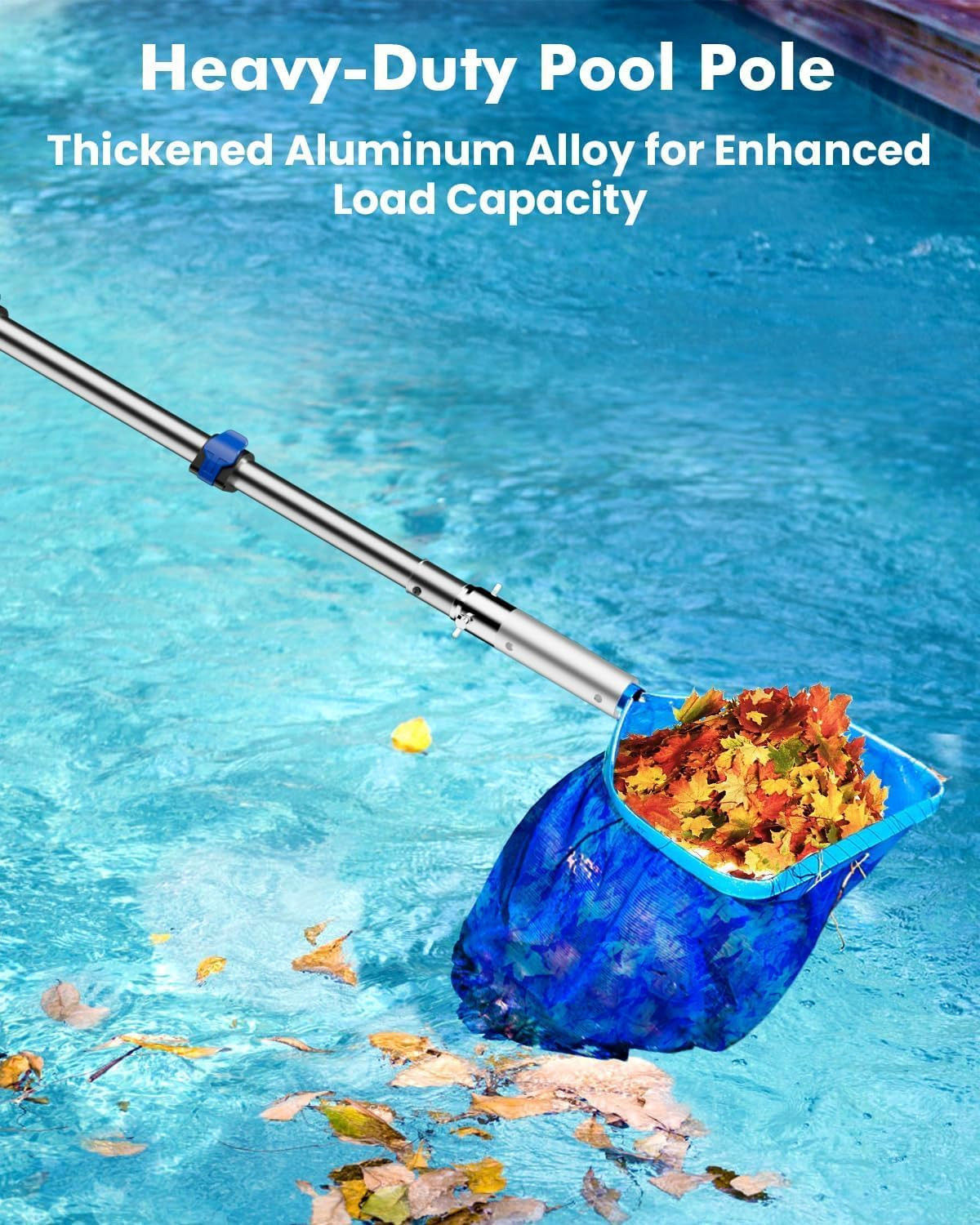 Pool Pole,Extension Telescoping Pole for Swimming Pool Cleaning Poles,Telescopic