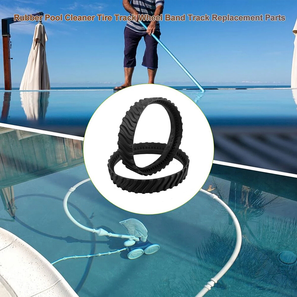 2 PK MX8 MX6 Pool Cleaner Tire Track R0526100 For Zodiac MX8 Elite, MX6 Elite