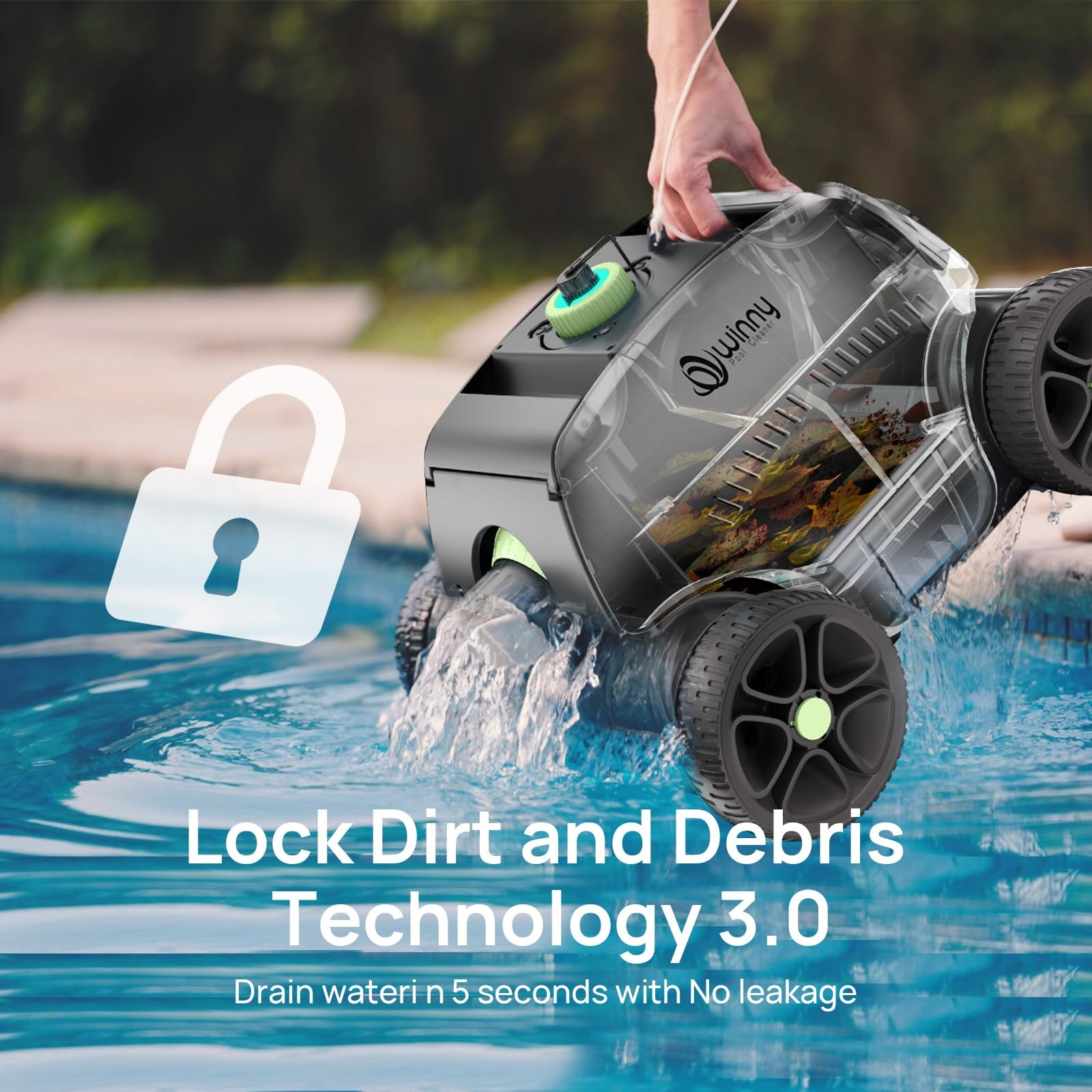 (2026 Upgraded) Robotic Pool Vacuum for Above Ground Pool – 6600mAh for 130mi…