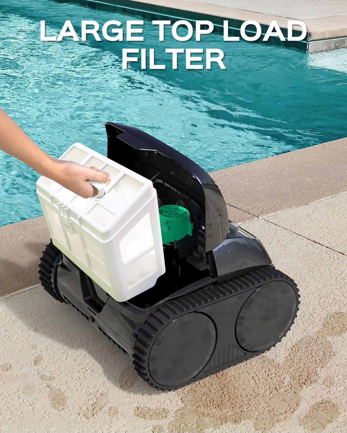 WYBOT C1 Cordless Robotic Pool Cleaners Wall Climbing Pool Cleaner 1,614 Sq.ft