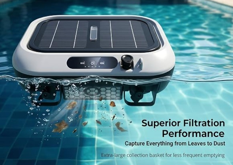 Robotic Pool Skimmer 🌊 Automatic Pool Skimmer 🌞 Solar Automatic Pool Cleaner🌴