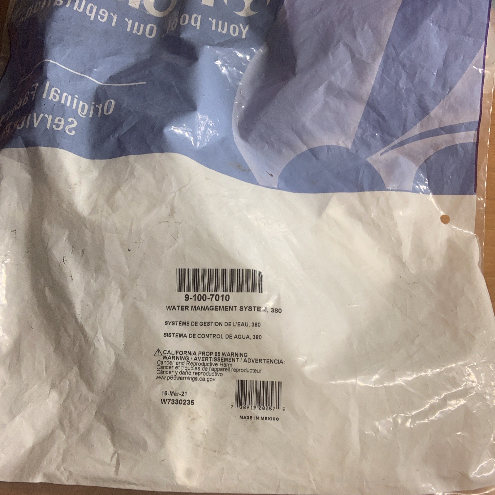 * Polaris OEM 380 Pool Cleaner Water Management System Part 9-100-7010 91007010