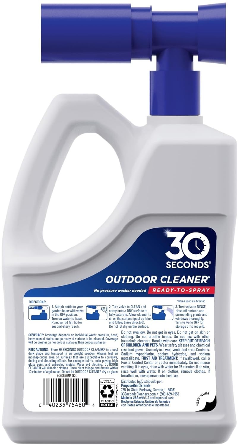 Luxurious Outdoor Cleaner Pack – 3 Bottles, Safe for Lawns, Cleans Algae Stains