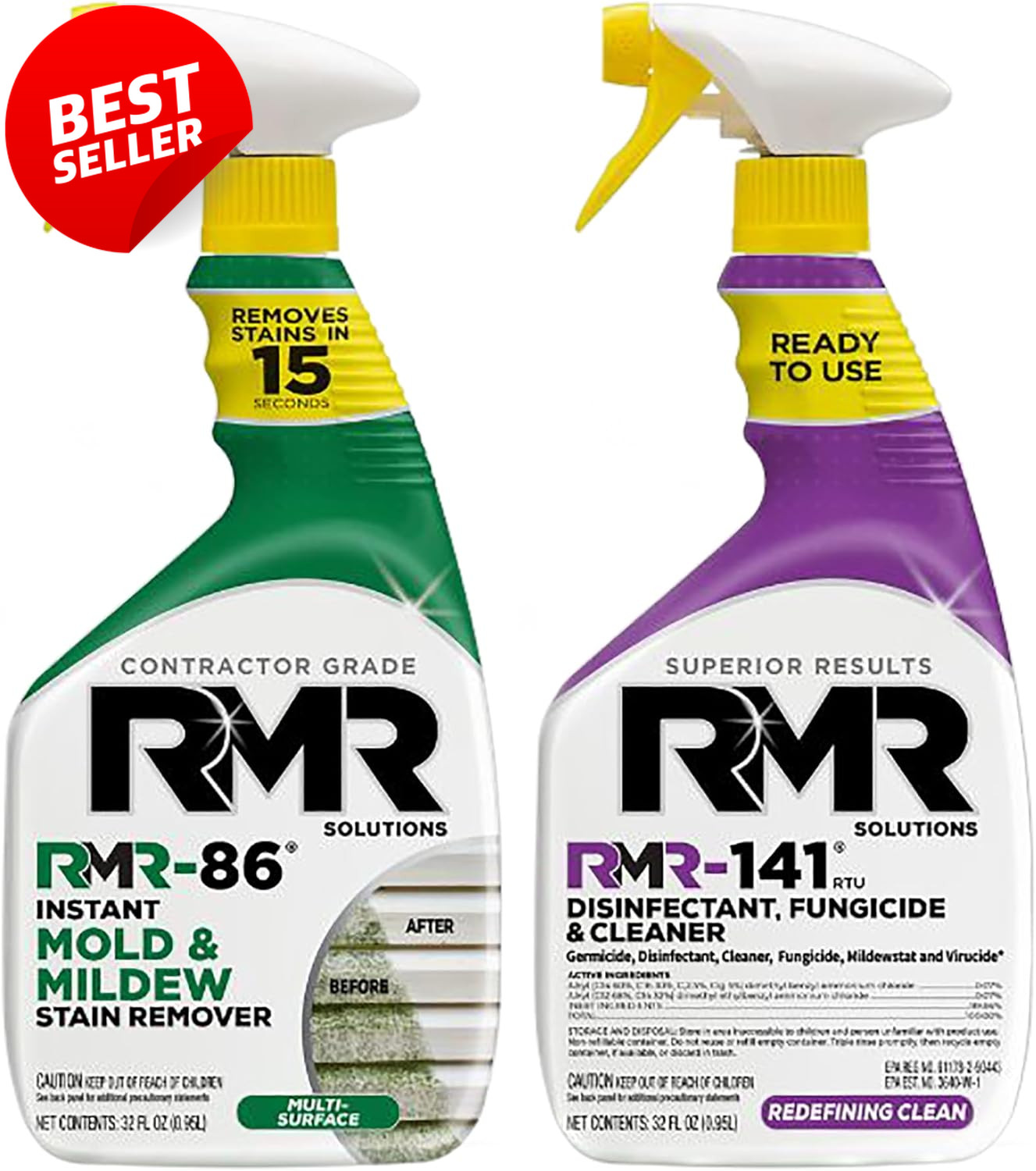 DIY Mold Remover Bundle 2x32oz Mold Killer Stain Cleaner Mildew Spray Kit US