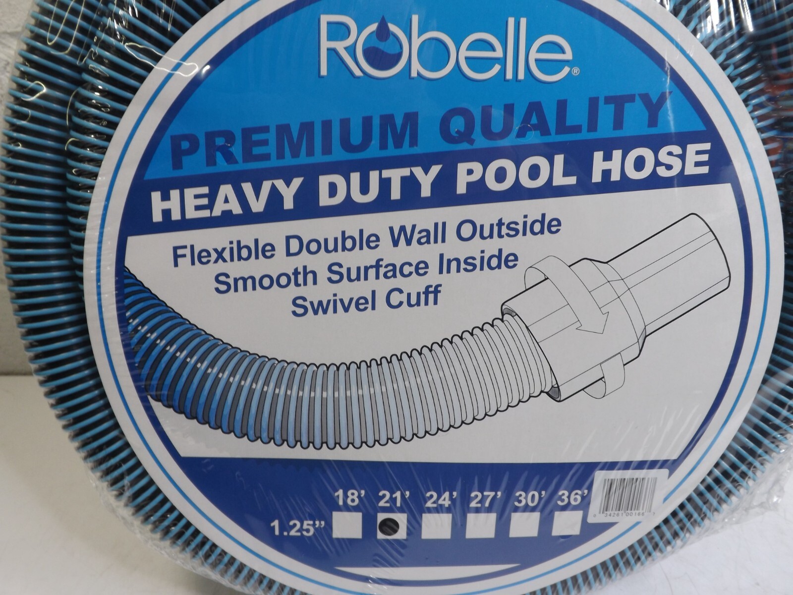 Robelle Spiral Vacuum Swimming Pool Cleaner Hose – 21&prime; x 1.25&Prime;