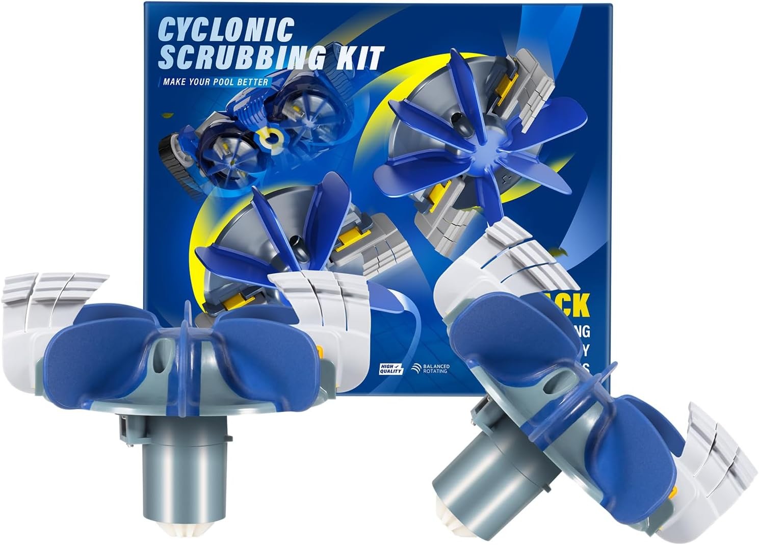 2PACK R0714300 Cyclonic Scrubbing Turbine Assembly For Zodiac MX6/8, MX6/8 Elite