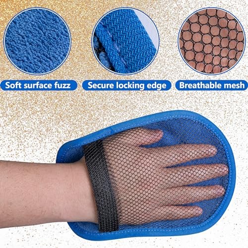 codree Sand Remover for Beach- Soft Sand Wipe Off Mitts- Beach Sands 4 Pcs