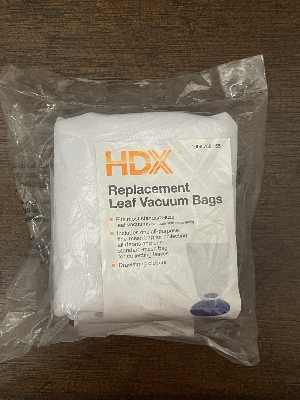 1 – Pack of 2 HDX Leaf Vacuum Bag Mesh Drawstring 19.25in x 14.25in for Vacuums