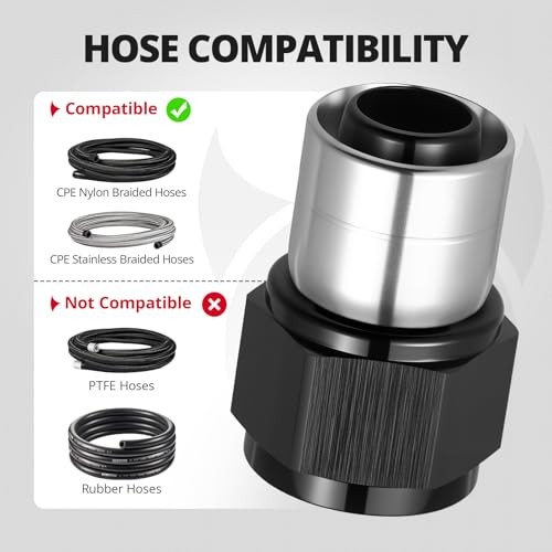 Crimp Swivel Hose End Fitting for CPE Braided Hose 12AN Straight