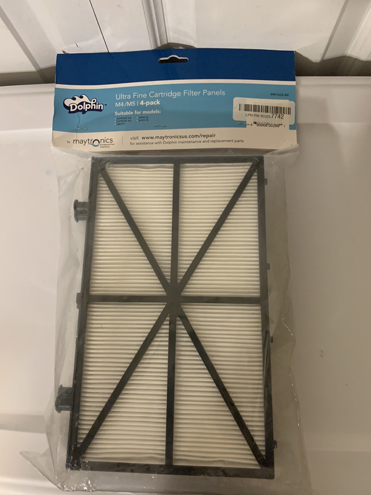 Maytronics Dolphin Large Ultra Fine Cartridge Filter Panel Pack of 4 9991425 R4