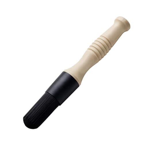 Car Parts Washer Brush, Bullet Head Parts Cleaning Brush for Beige/Black