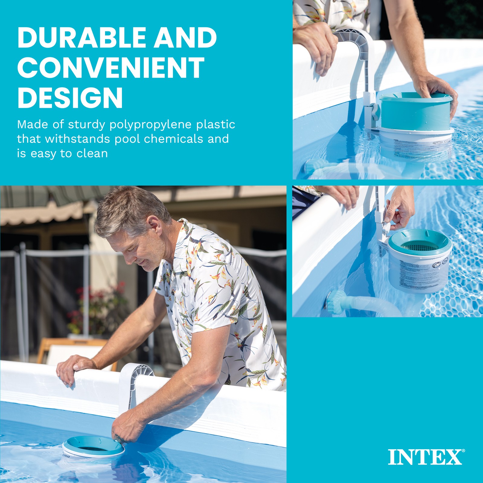 Intex Deluxe 800 GPH+ Wall-Mounted Swimming Pool Surface Automatic Skimmer(Used)