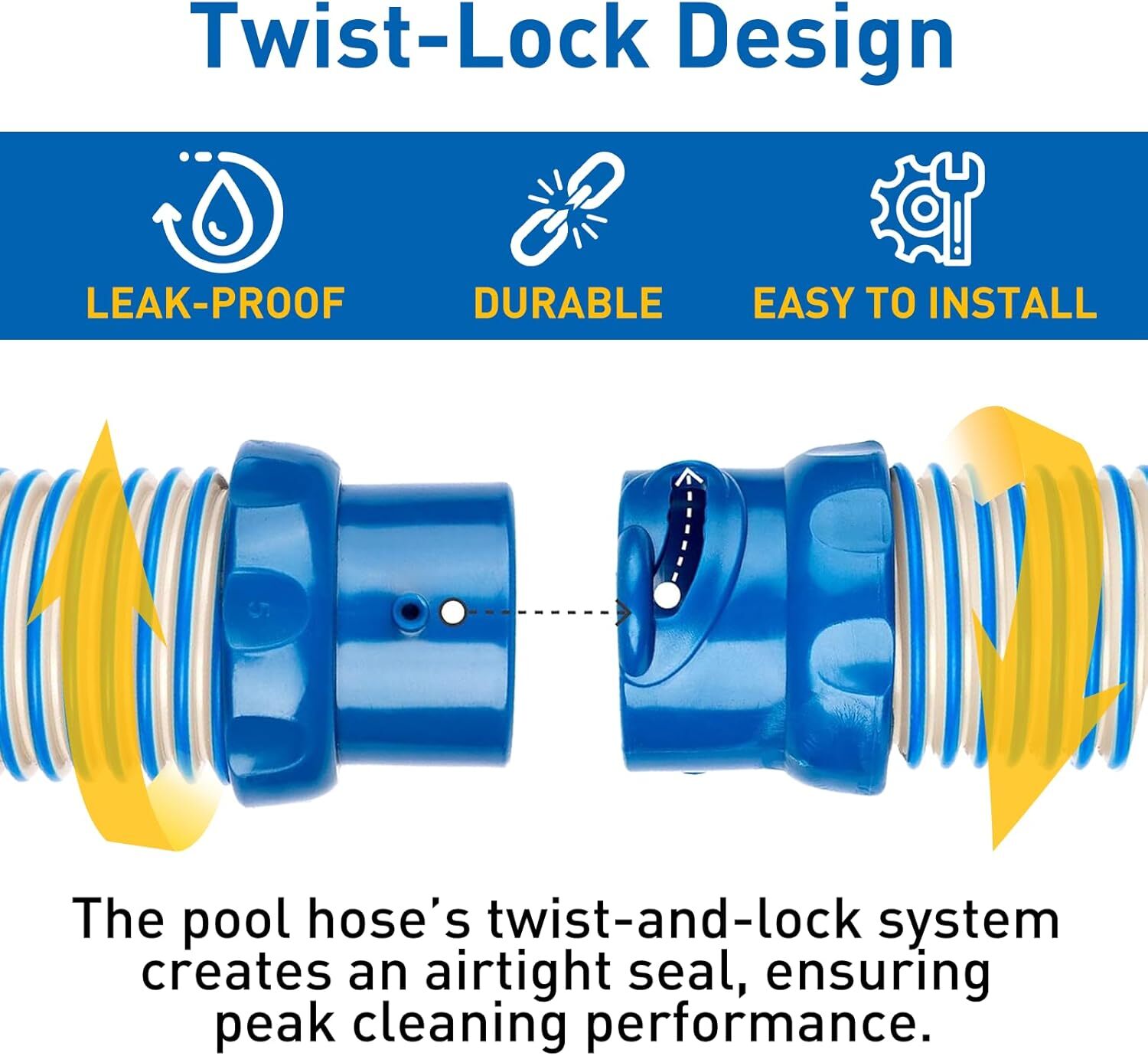 7Pcs R0527700 39&Prime; Pool Cleaner Lock Hose for Zodiac Mx6 Mx8 Pool Systems