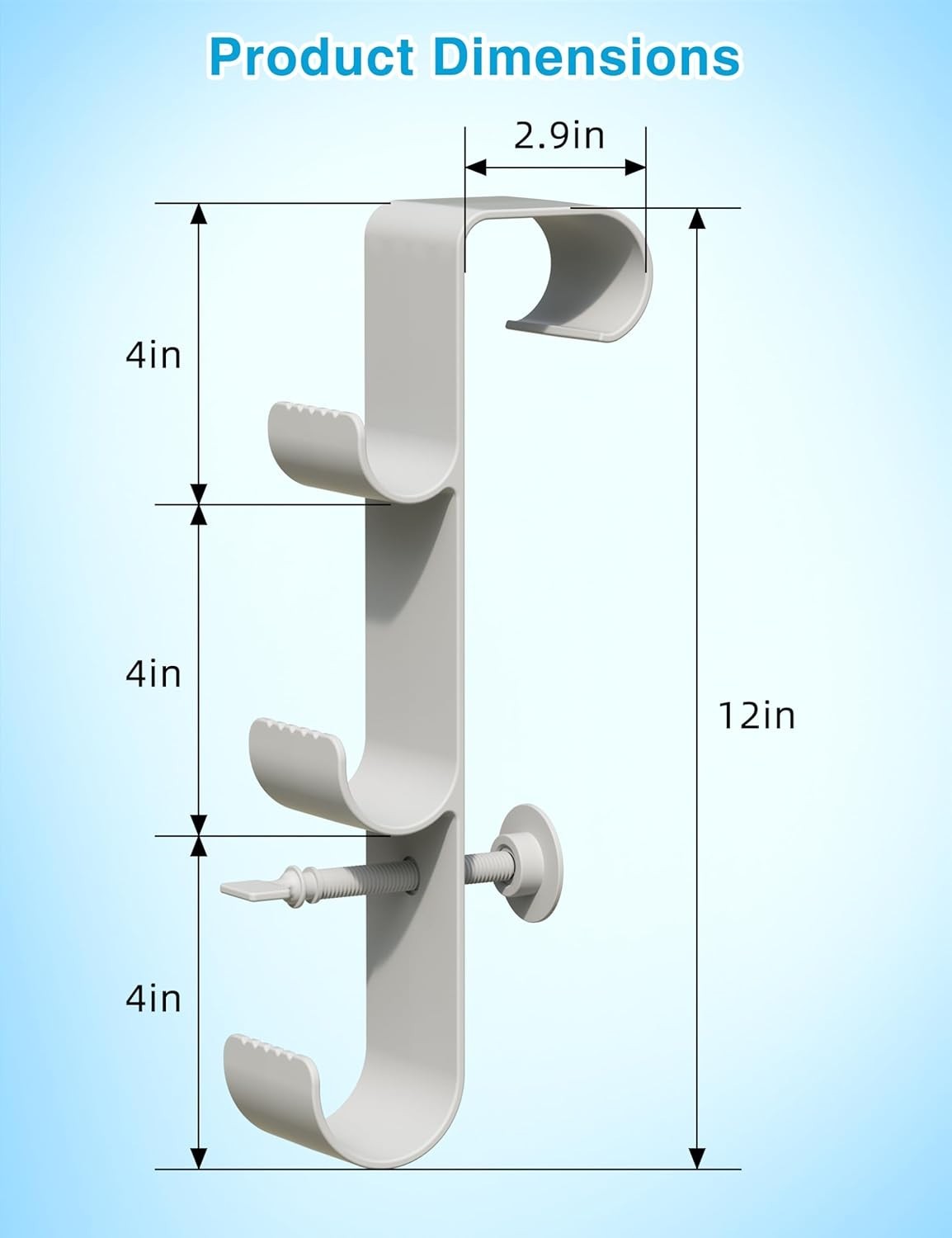 Adjustable Pool Hook for Poles – 3-Hook Pool Accessories Organizer