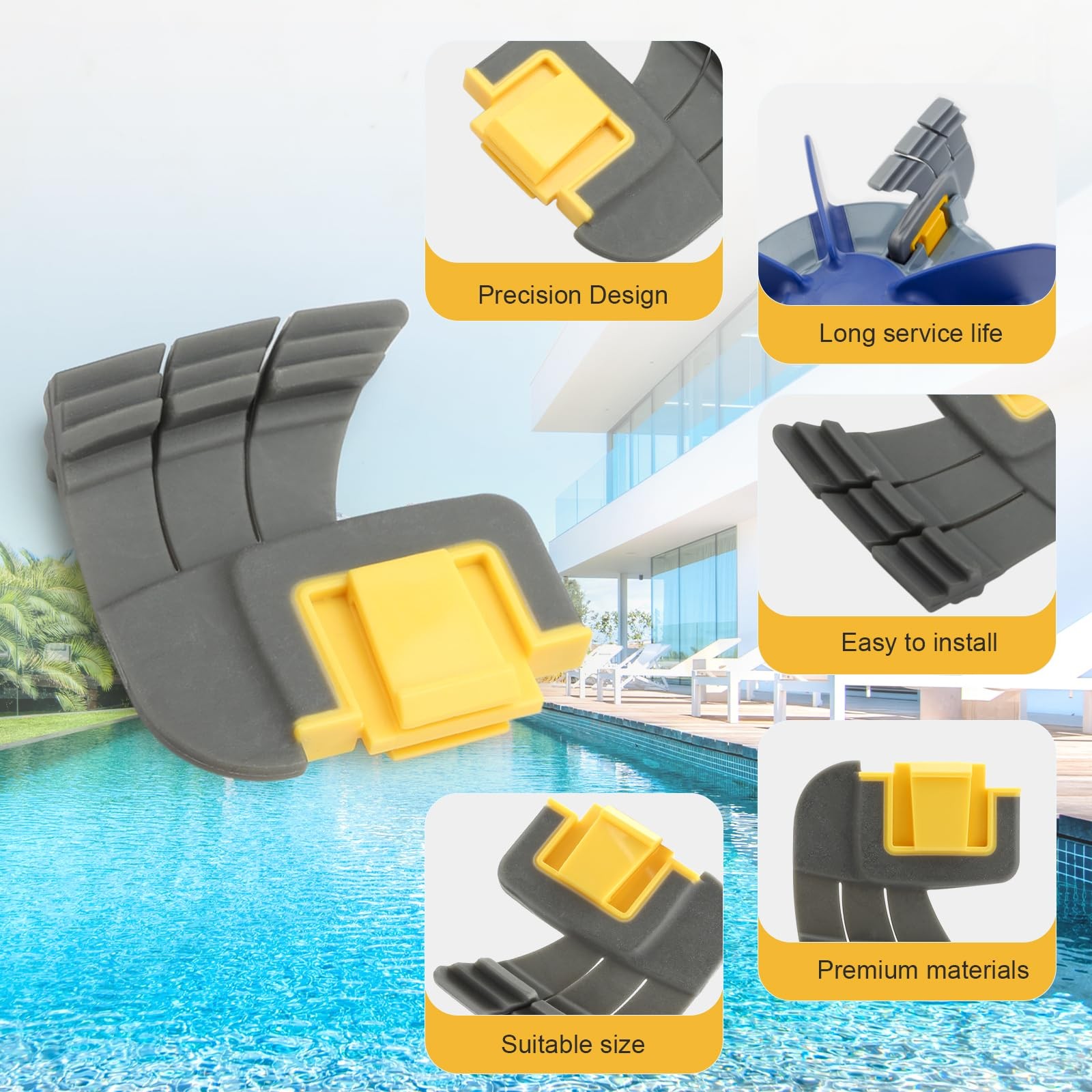8-Pack Parts Brush Compatible with Zodiac Pool Cleaner Parts