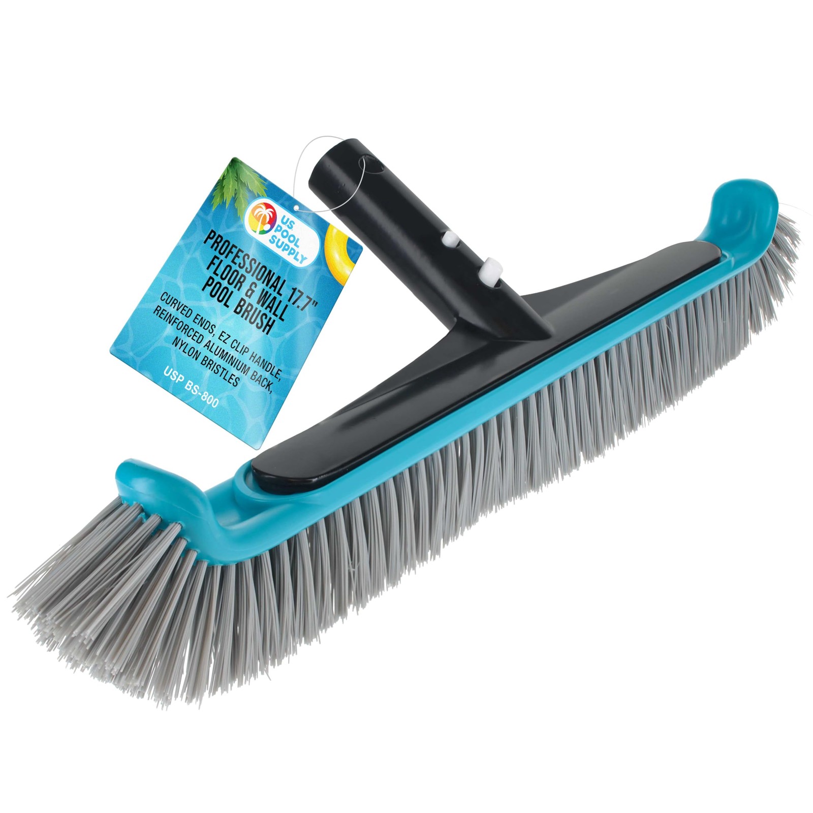 U.S. Pool Supply Brush Head for Inground Pools – 17.7&Prime; Swimming Blue
