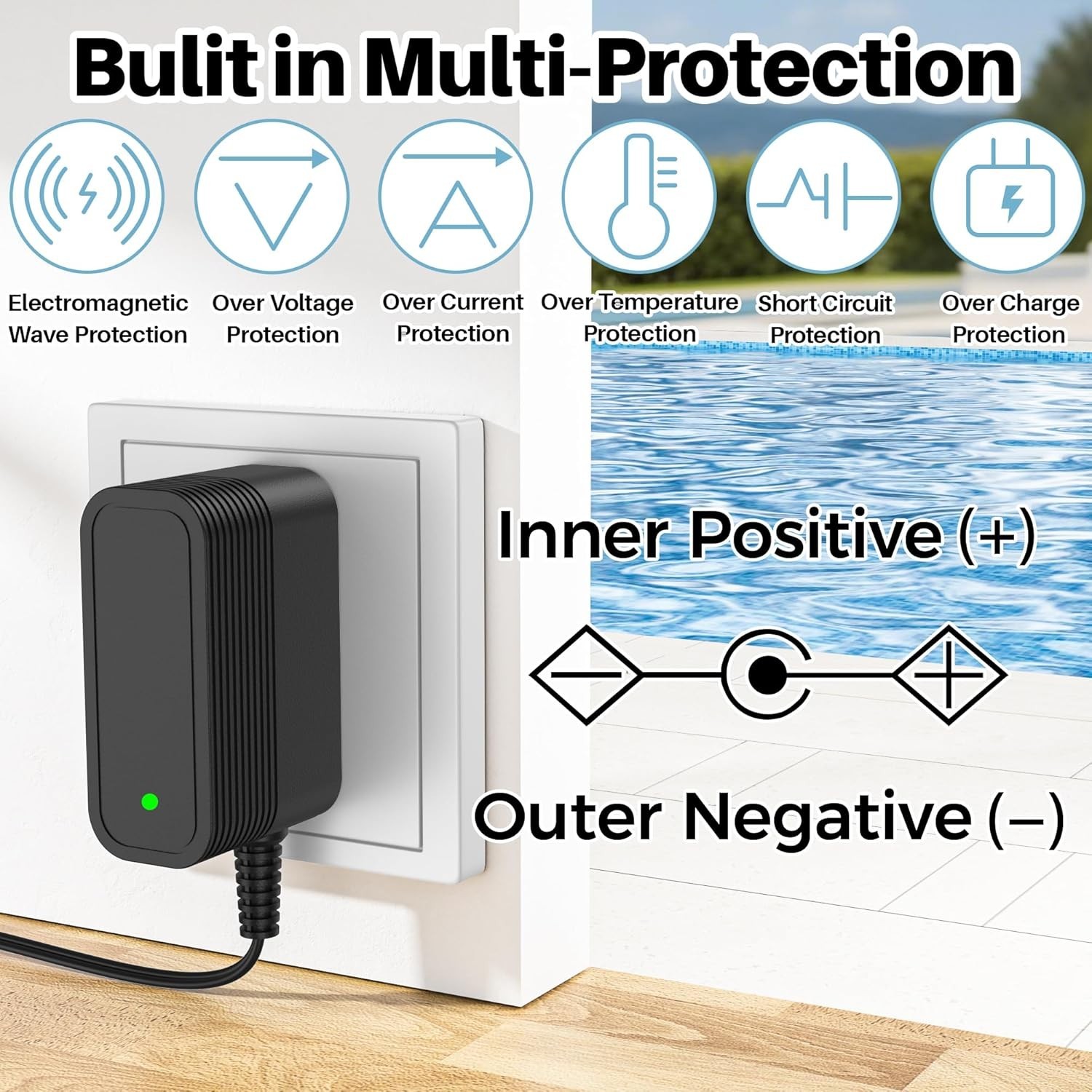 Smart Pool Vacuum Charger 12.6V for WYBOT Hyson Models – Overvoltage Protection