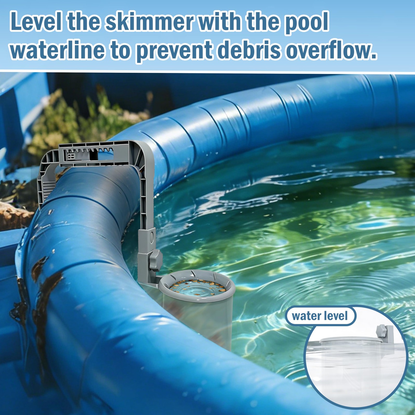 Pool Skimmer Above Ground Wall Mount Surface Debris Filter Heavy Duty ABS