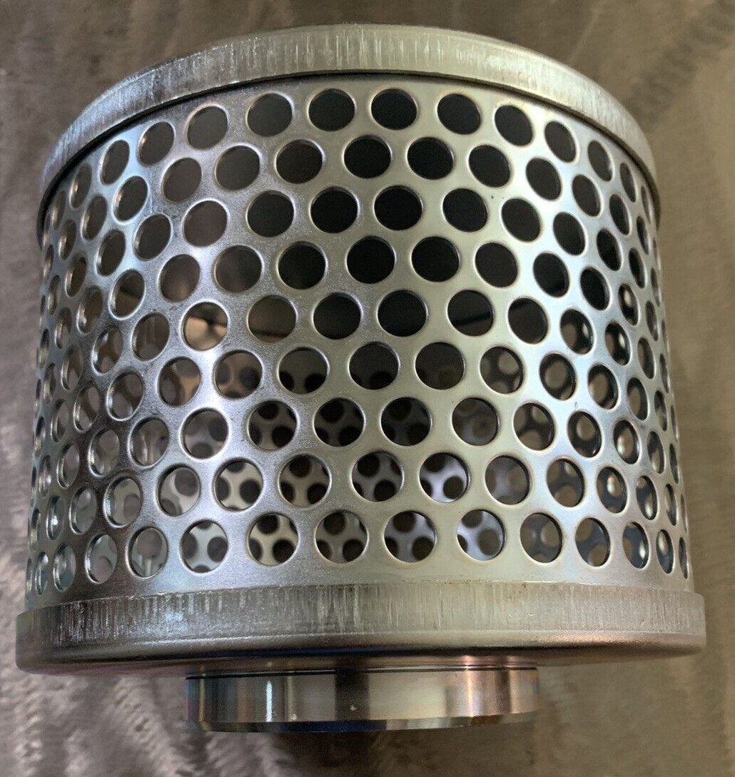 (2 Pack) Apache 70002507 Rust-Resistant Plated Steel Suction Strainer, Silver