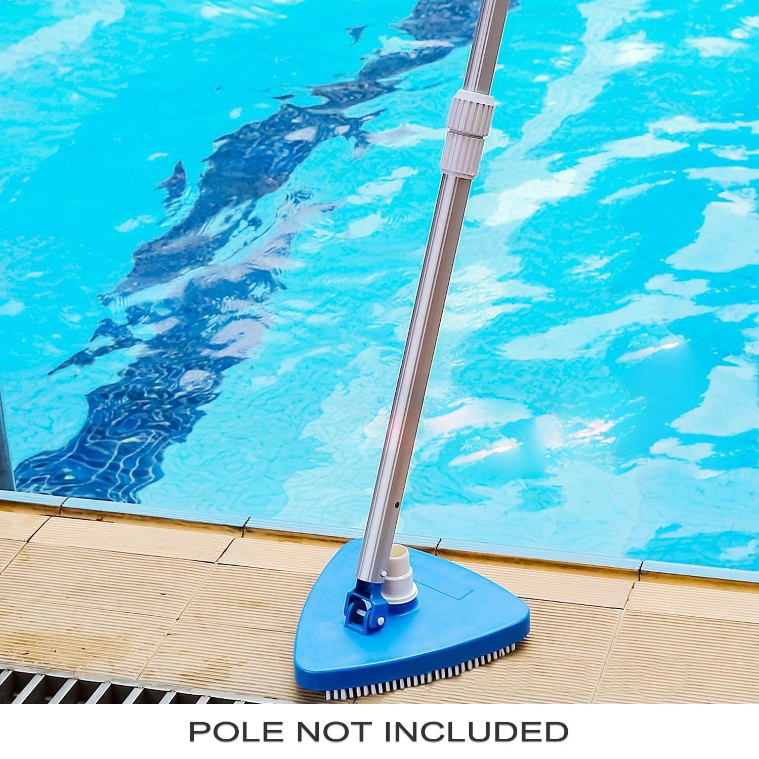 Pool Vacuum Head Triangular Weighted Blue for Inground Above Ground Pools