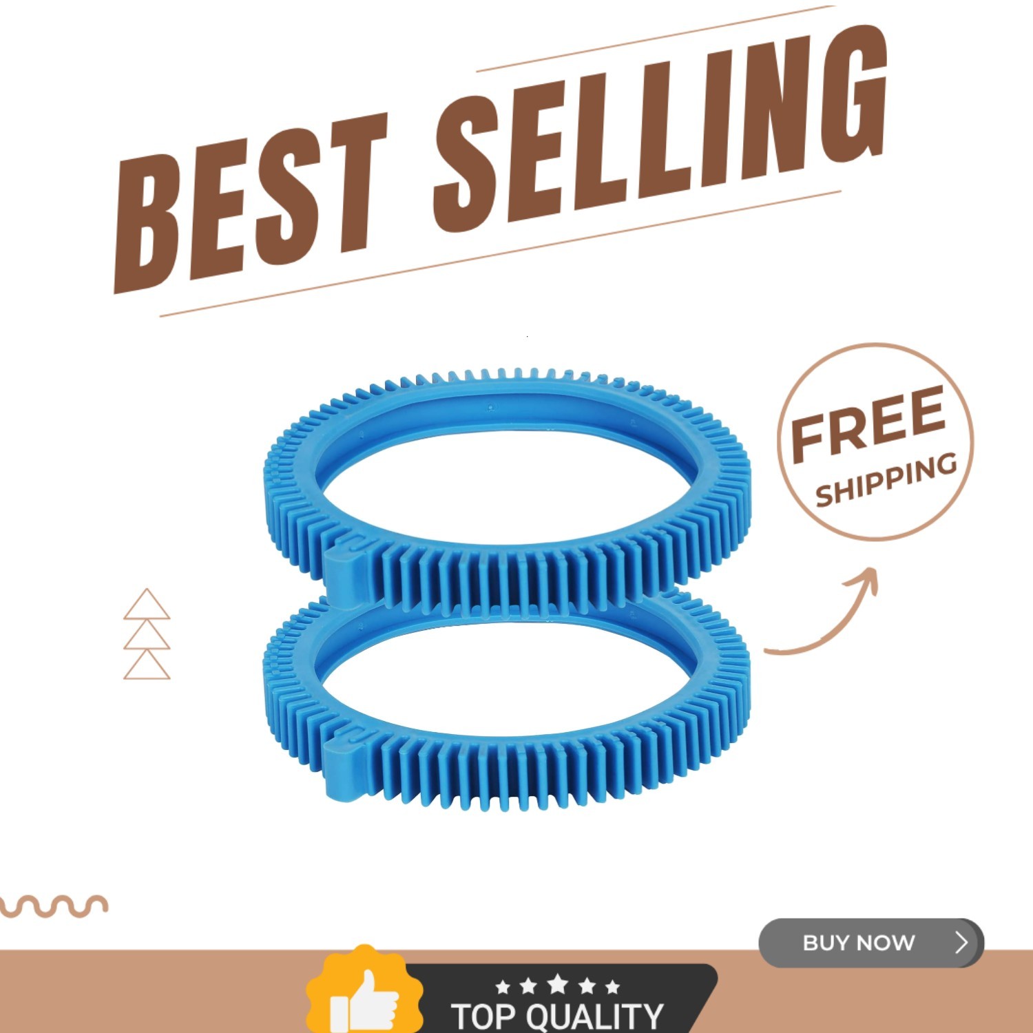 2-Pack Pool Cleaner Tires with Super Hump – Fast & Simple Self-Install Solution
