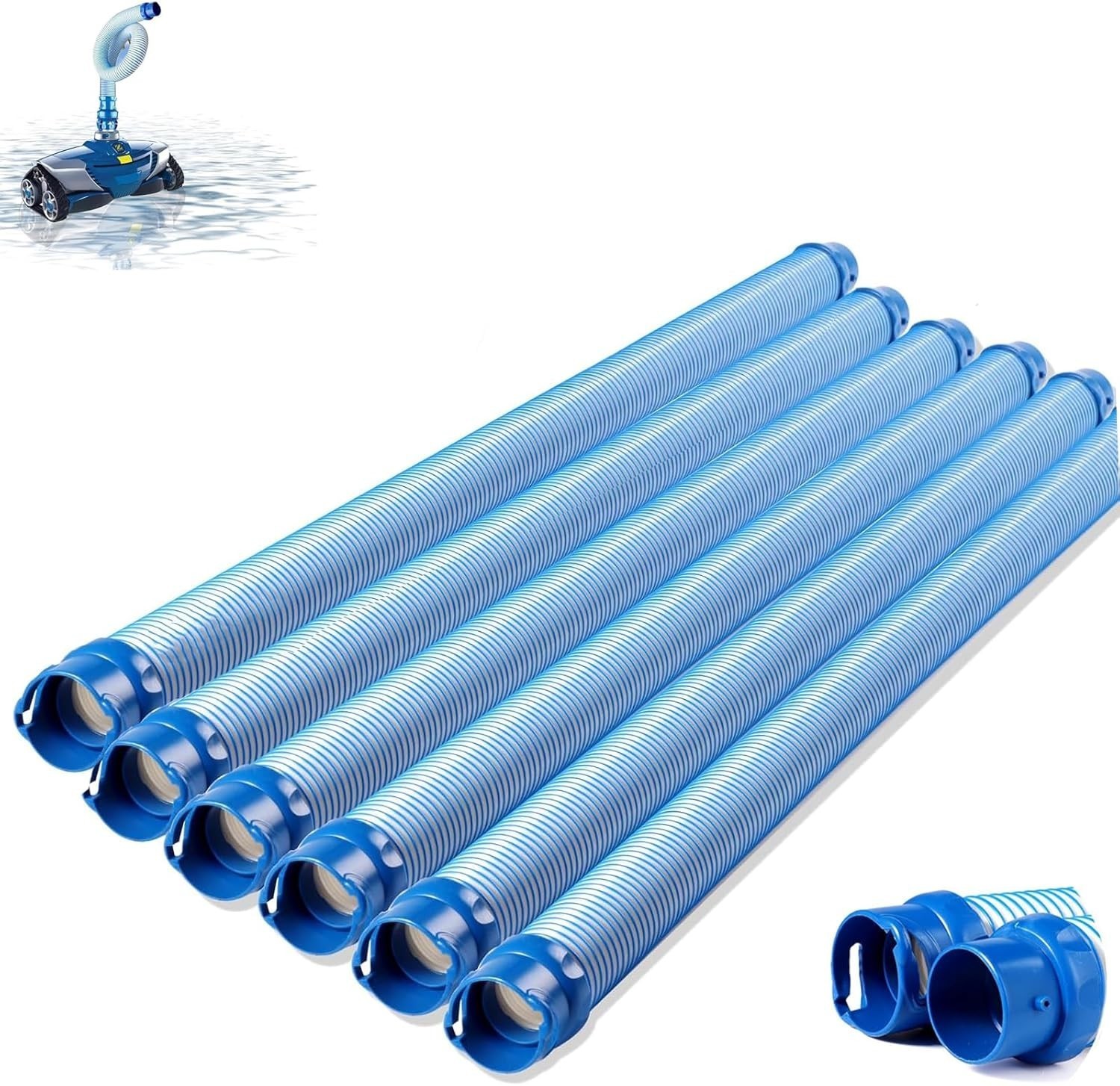 6 Pack 39&Prime; Pool Cleaner Hose for Zodiac MX6 MX8 X7 T3 T5 R0527700 Replacement