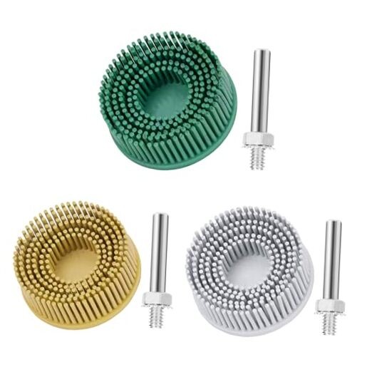 3Pcs Bristle Disc 2 Inch Gasket Remover Wheel Tool – 50#, 80#, 120# Size,