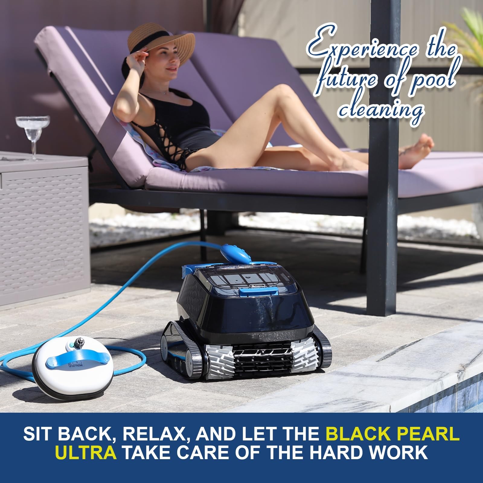 Black Pearl Ultra Robotic Pool Cleaner – Battery-Powered Inground Vacuum for …