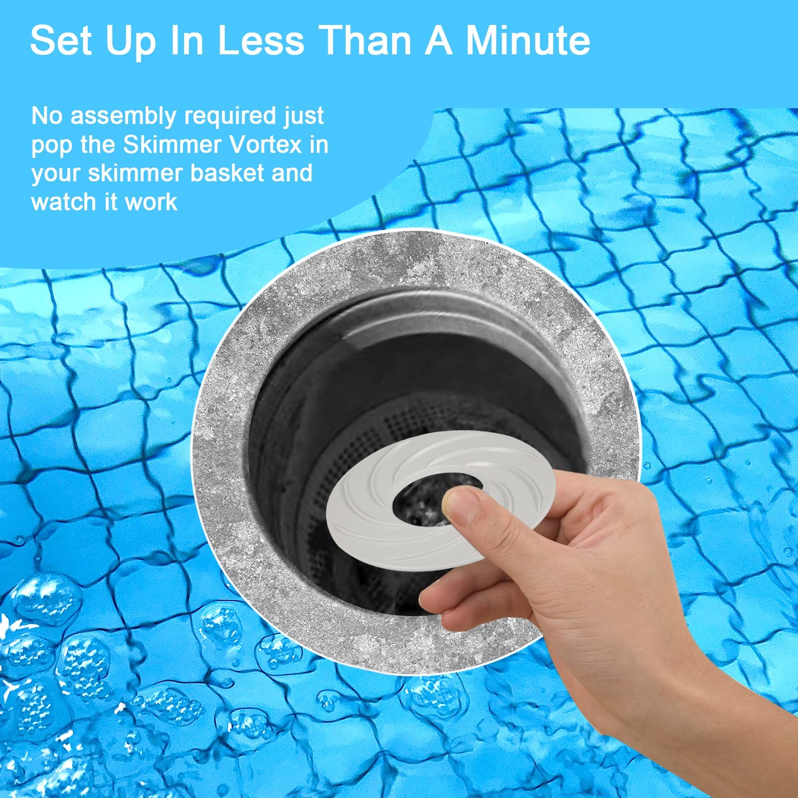 Pool Skimmer Swirl, Inground Swimming Pool Vortexs Skimmer Functional Streaml…