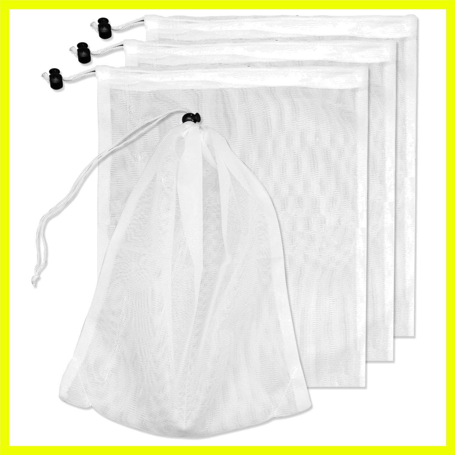 4Pcs Pool Vacuum Replacement Mesh Bag, Pool Leaf Vacuum Net Bag Fine Mesh wit…