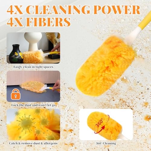 20 Count Duster Refill for Swiffer Duster with 1 20 Refills & 1 Handle (Orange)