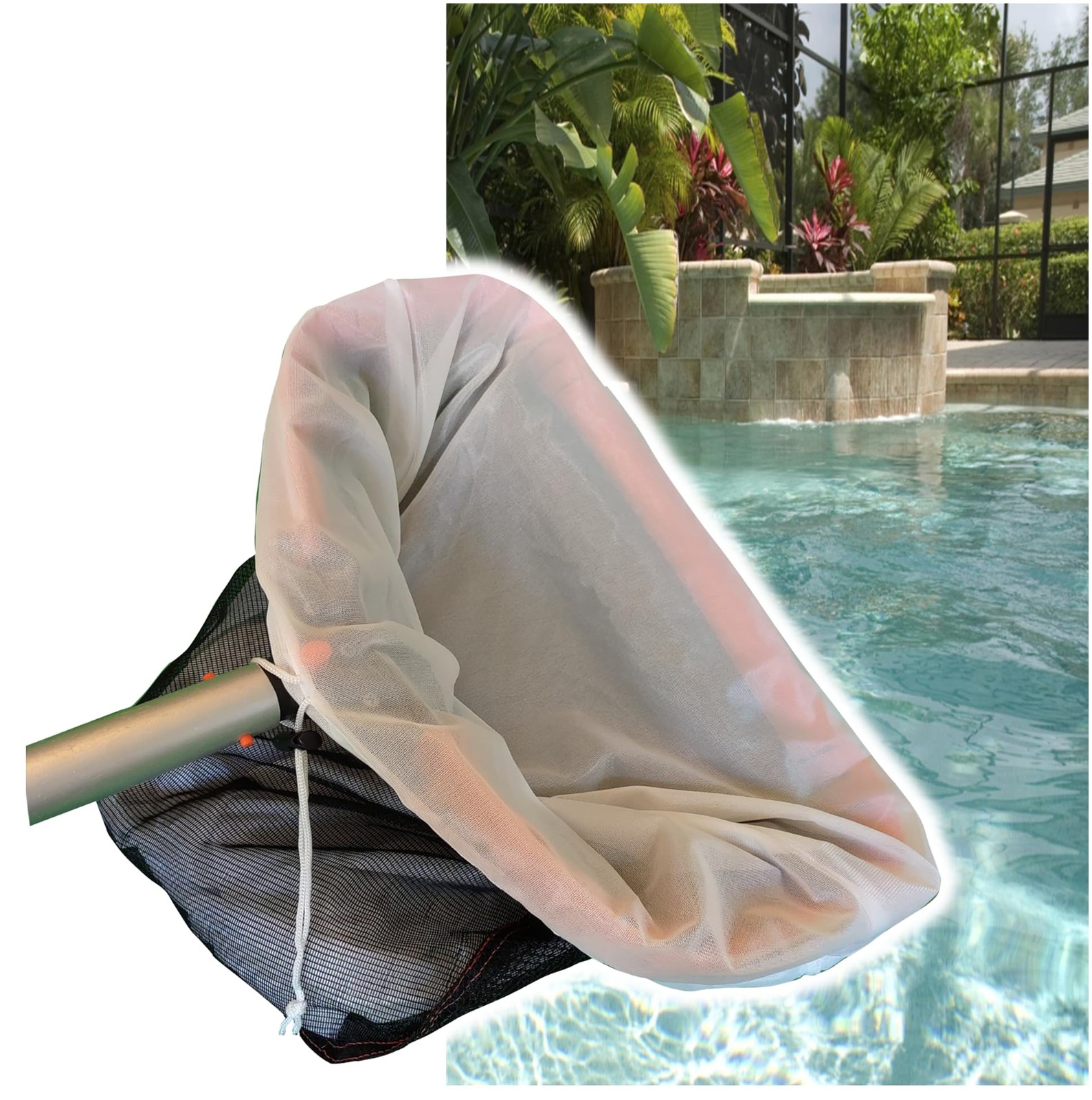 Fine Mesh Pool Net Skimmer Insert Transforms Any Deep Net Into Accessories 1PC