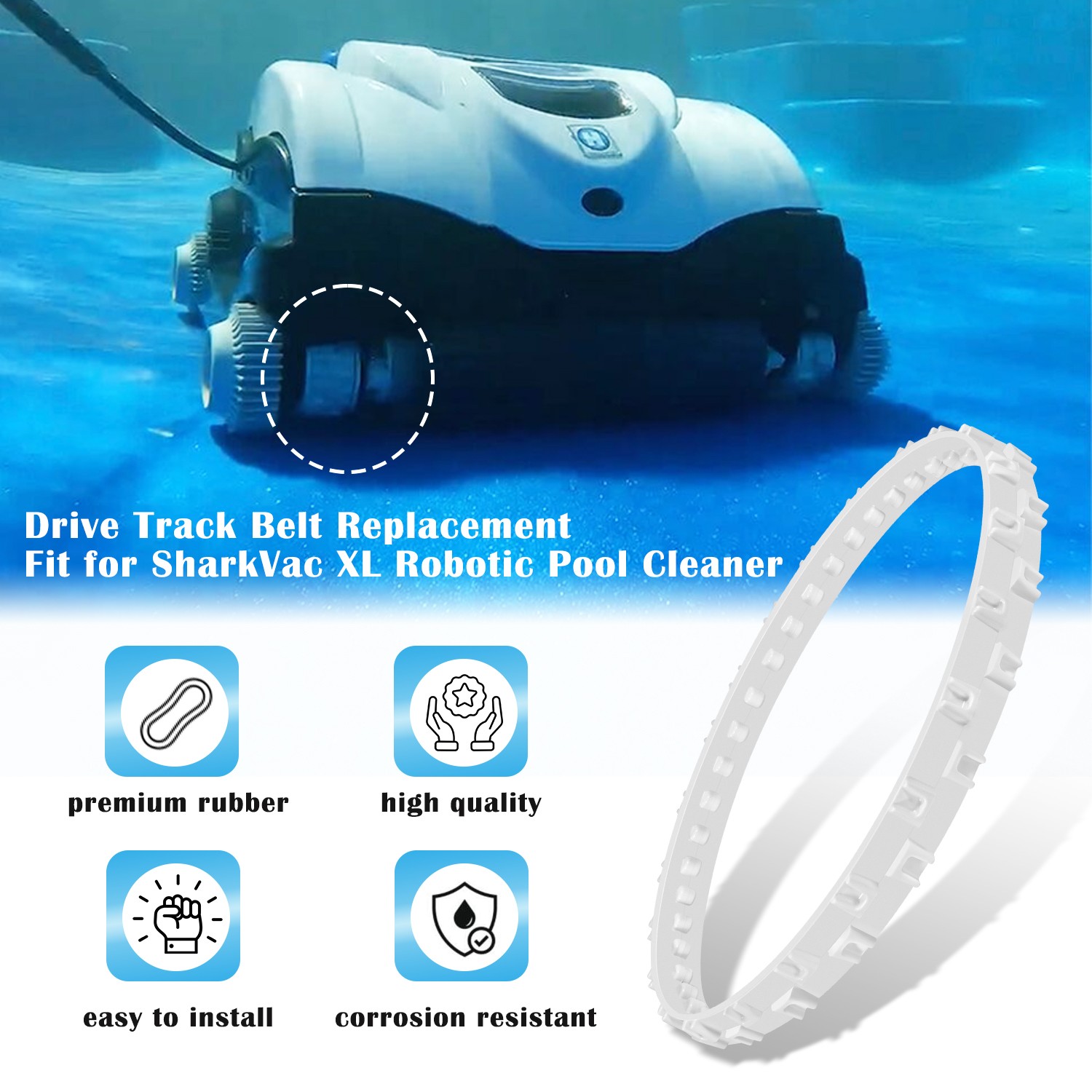 RCX97501GR Drive Track Belt Replace for Hayward SharkVac XL Robotic Pool Cleaner