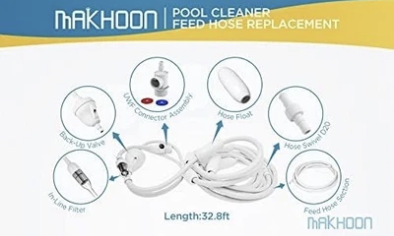 MAKHOON Pool Cleaner Feed Hose Replacement for Polaris 280, 380, 180, 3900 G5 OB