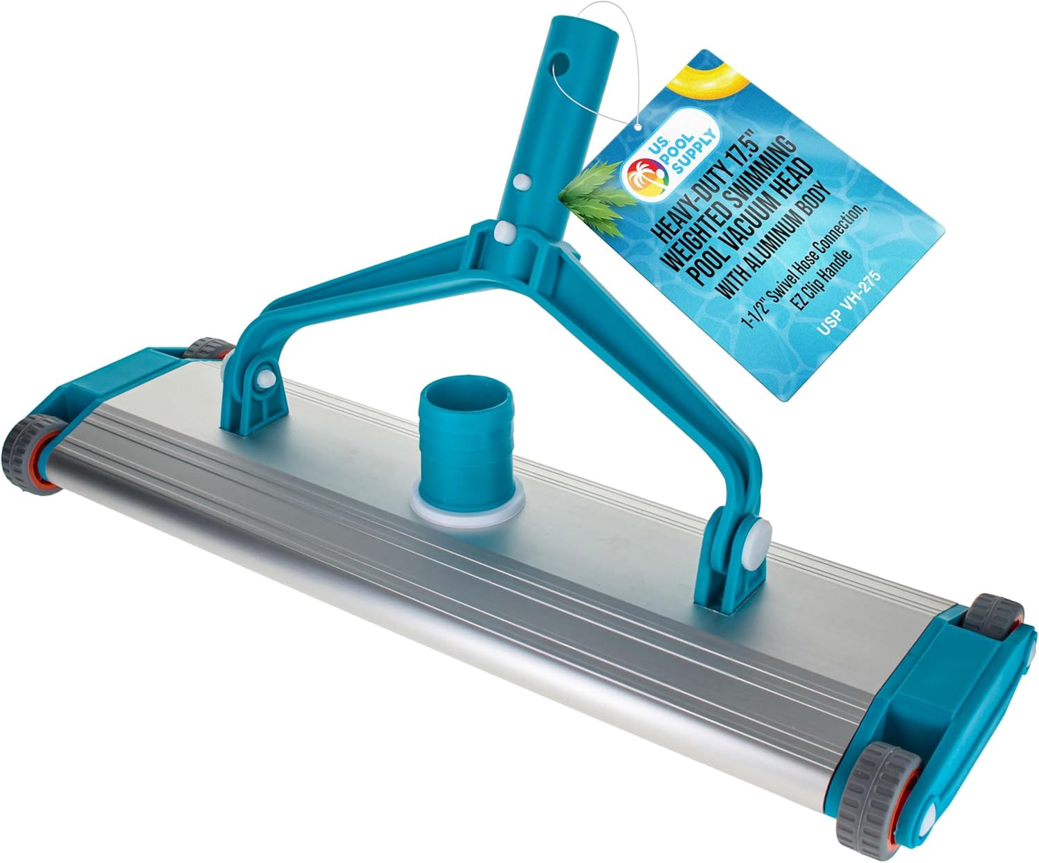 Heavy-Duty 17.5&Prime; Weighted Pool Vacuum Head with Aluminum Body – 5.6 Lb Manual In