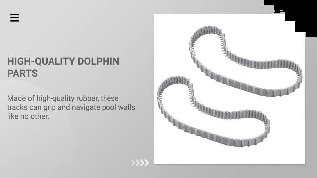(2 Pack) Replacement Gray Tracks for Maytronics Dolphin Robotic Pool Cleaners wi