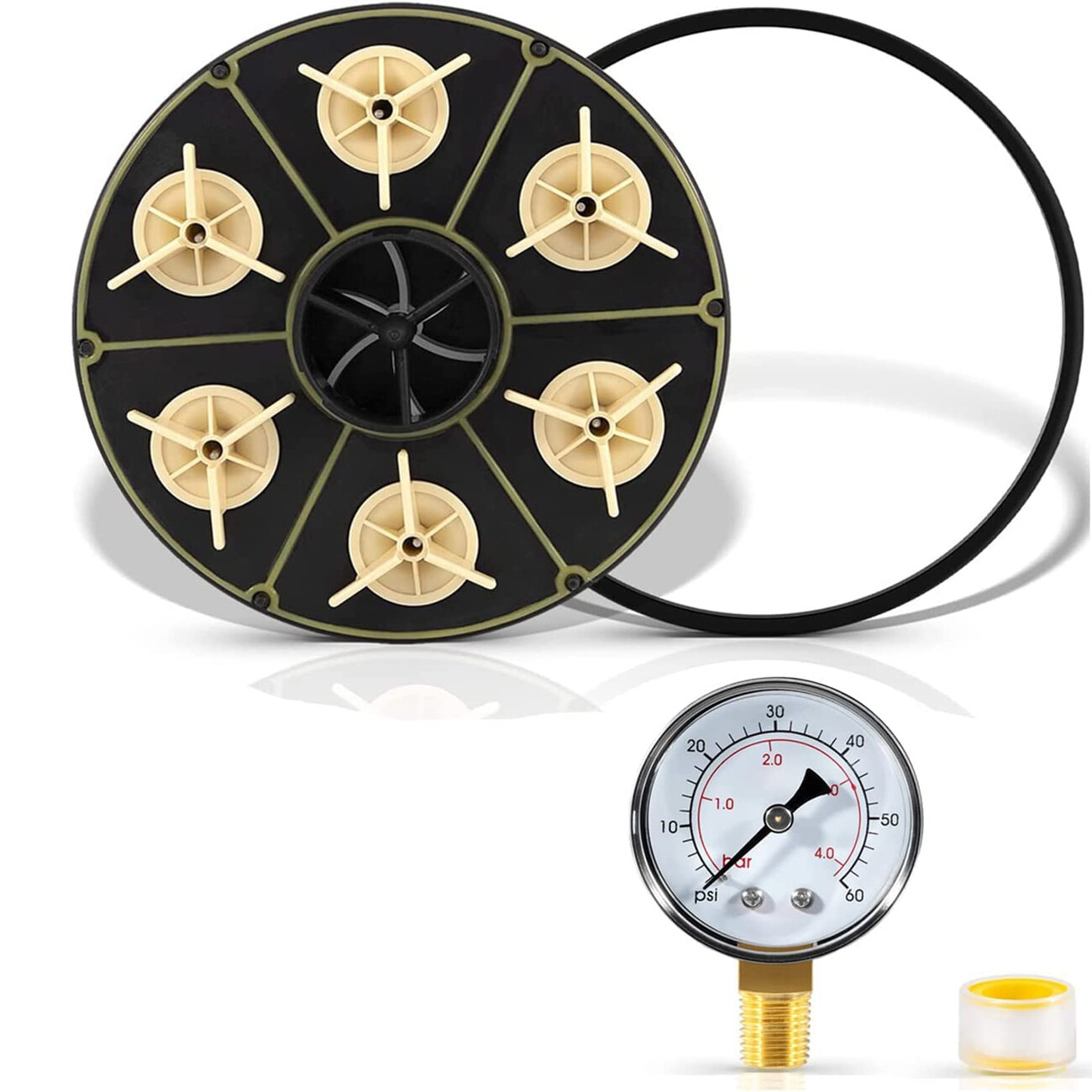 004-302-4408-00 for Paramount Water Valve 6 Port Gear Module w/ Pressure Gauge