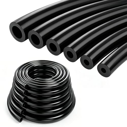 6.6 FT Vacuum Hose Automotive 1/8&Prime; 5/32&Prime; 3/16&Prime; 6.6FT-6Values(1/8&Prime;~3/8&Prime;) Black