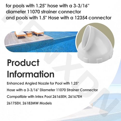 Enhanced Angled Pool Nozzle Compatible with Intex Bestway Pools 26165EH,