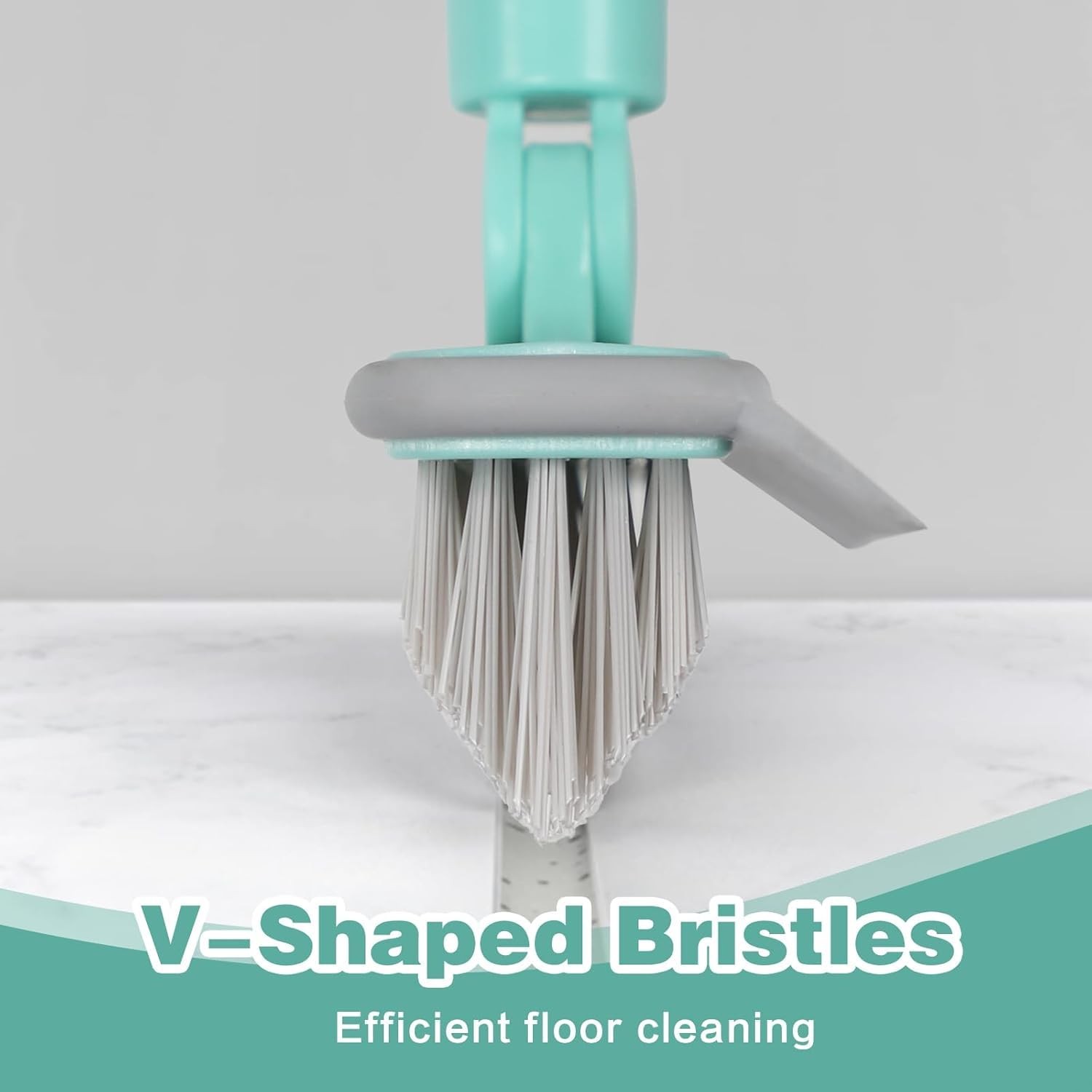 Pool V-Shape Brush 63 Inch Adjustable Handle for Tile Glass Bathroom Floor