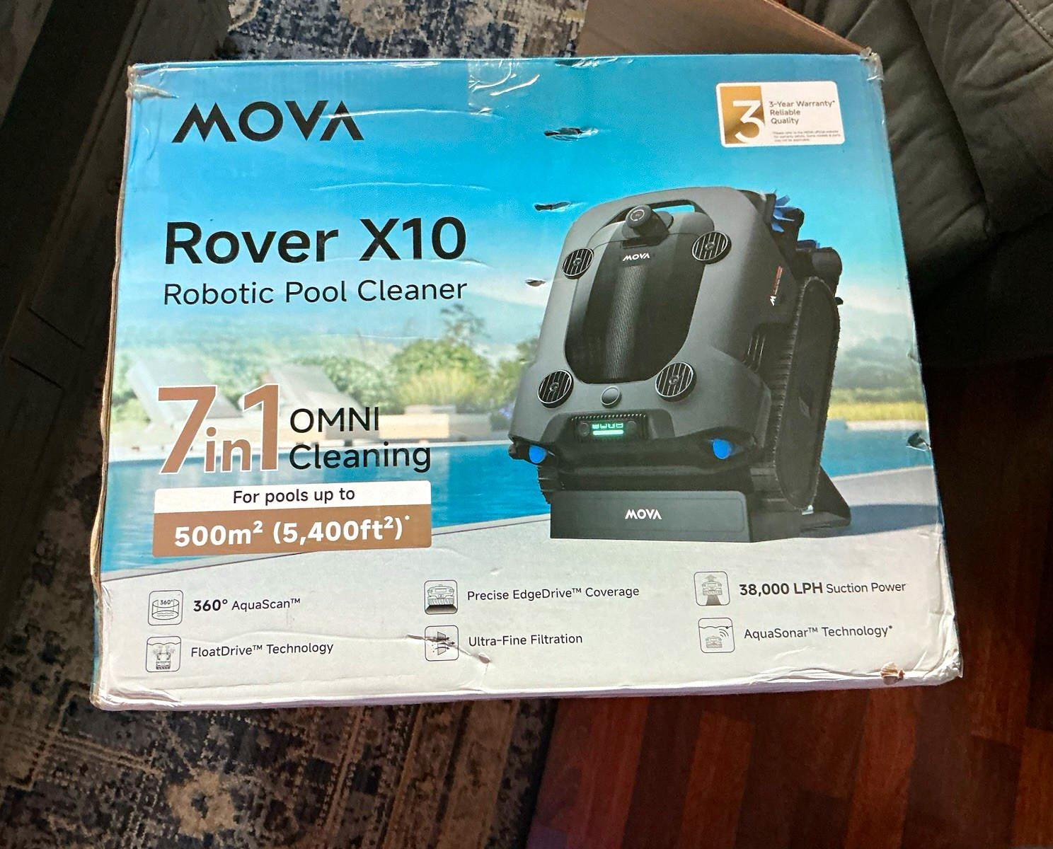 MOVA Rover X10 Robotic Pool Cleaner Floor/Walls/Waterline, Smart App Control