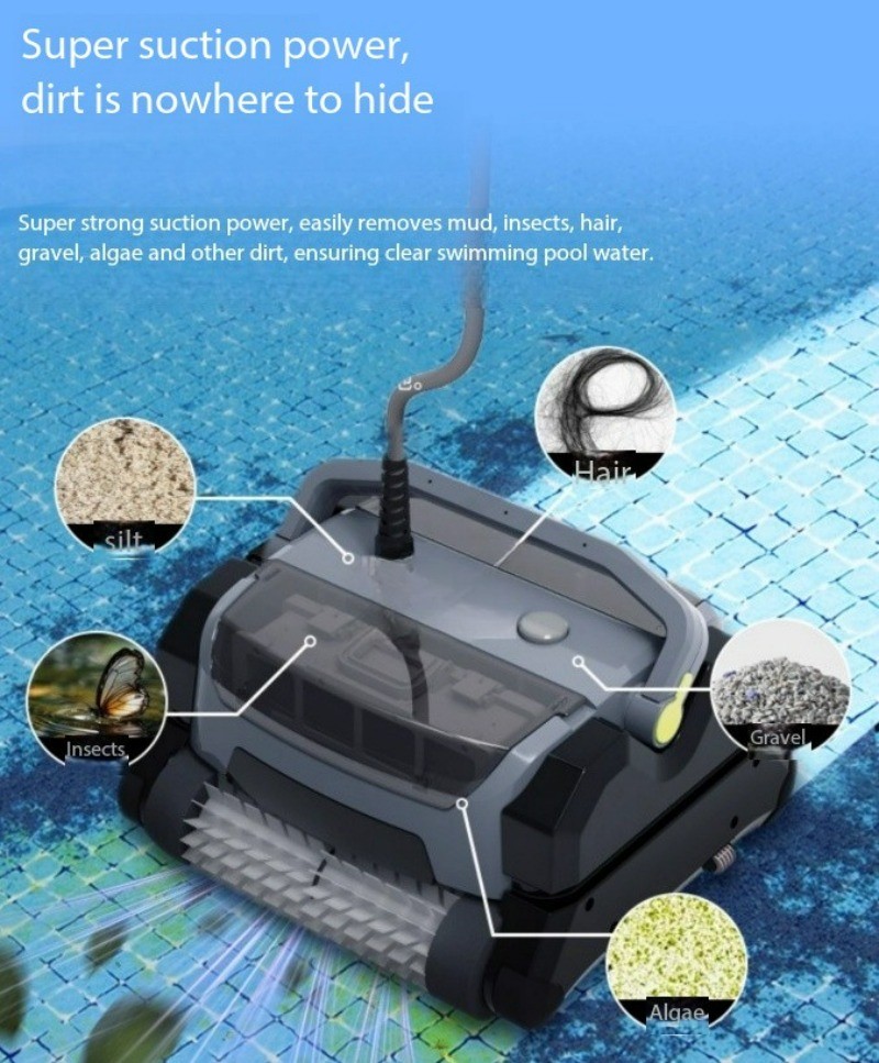 Fully Automatic Submersible Vacuum Cleaner Wall-Climbing Pool Bottom Cleaner