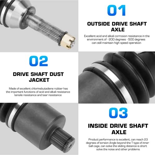 Rear Left or Right CV Axle & Wheel Bearing 2 * Rear CV Axle & 2 * Wheel Bearing