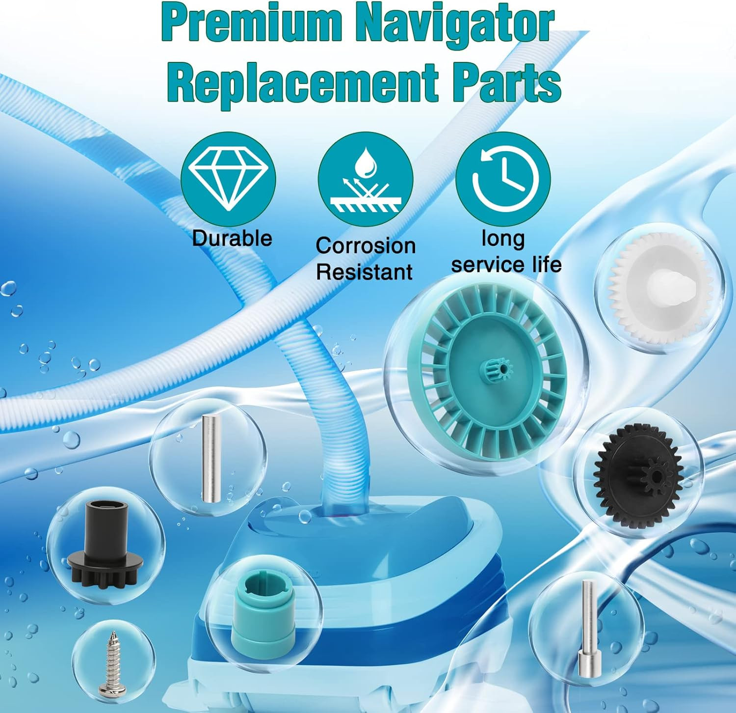 Navigator Medium Turbine Spindle Gear Kit, AXV079VP Replacement for Hayward Pool