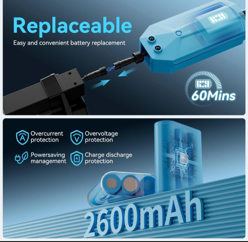 Cordless Pool Vacuum with Telescopic Pole, Powerful 30 GPM Suction, Advanced …