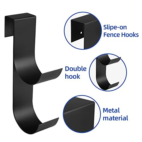 codree Pcs Pool Fence Hooks for Pool Equipment- Black Heavy Duty 2 Black-2
