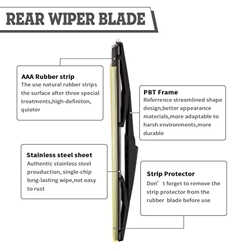 Rear Wiper Arm & Blade Kit,Exact-Fit Replacement for,OEM Toyota Prius 2017-2022
